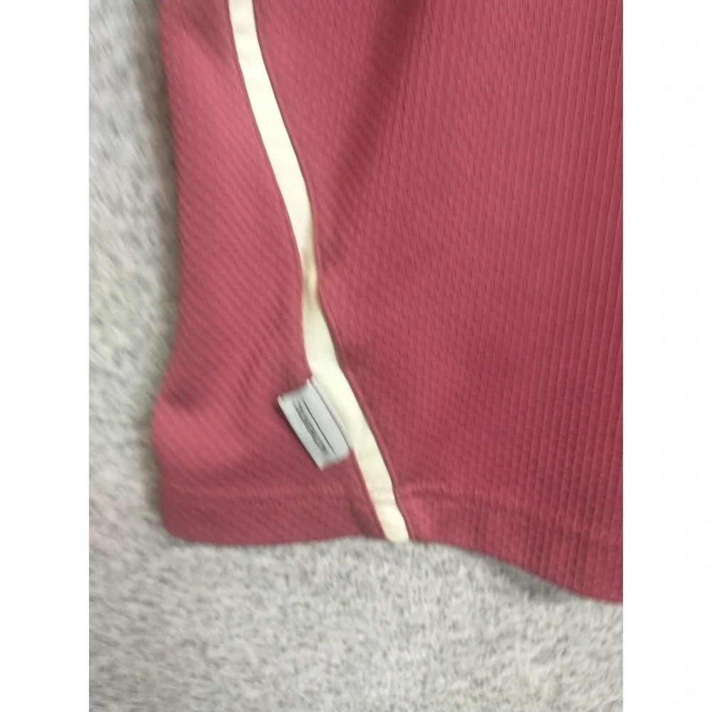 Nike Team FSU Florida State Seminoles Polo Shirt Garnet Mesh Mens Large Fit Dry
